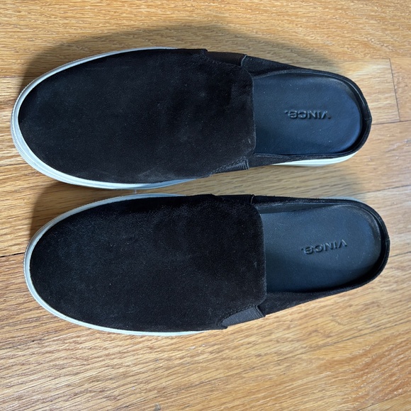 VINCE Black suede mule / slip-on / slide -7 m - Picture 2 of 7